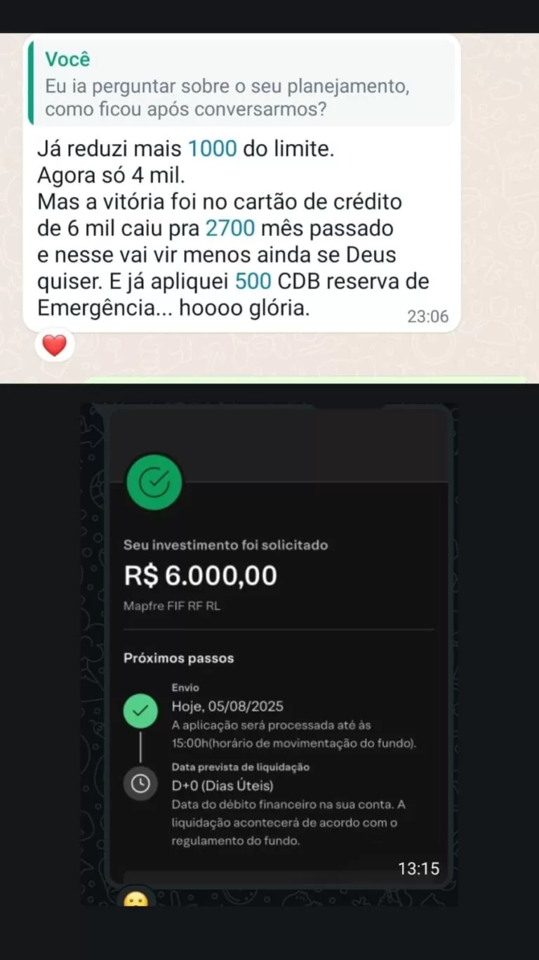 Depoimento de cliente