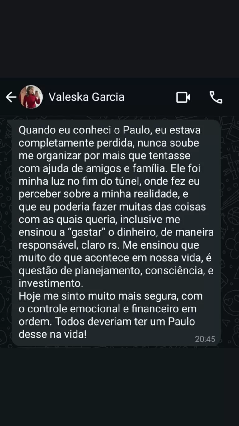 Depoimento de cliente