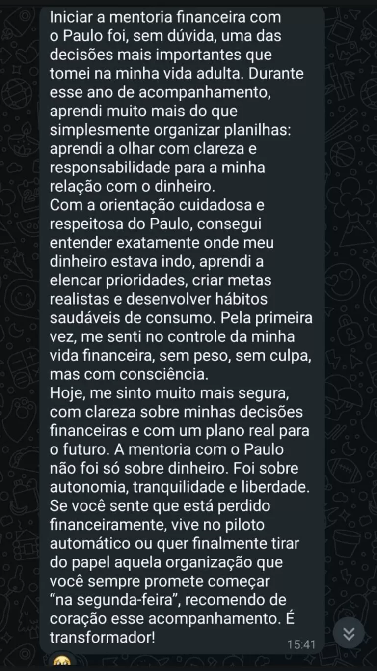 Depoimento de cliente