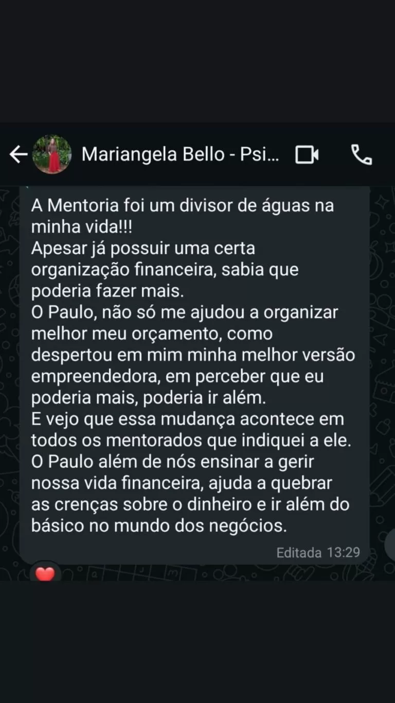 Depoimento de cliente