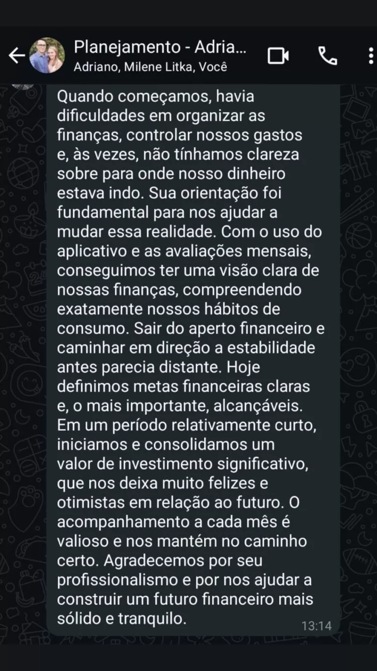 Depoimento de cliente